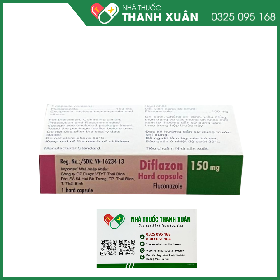 Diflazon 150mg điều trị nhiễm nấm Candida